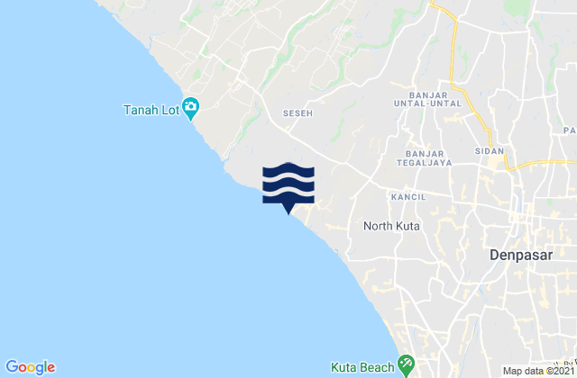 Canggu, Indonesiaの潮見表地図