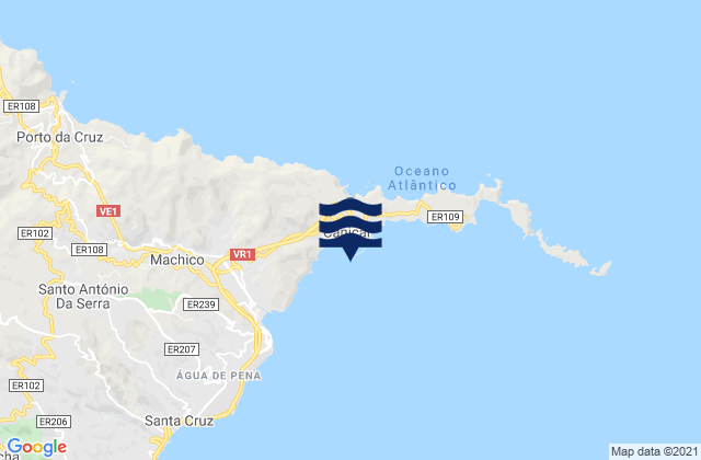 Caniçal, Portugalの潮見表地図