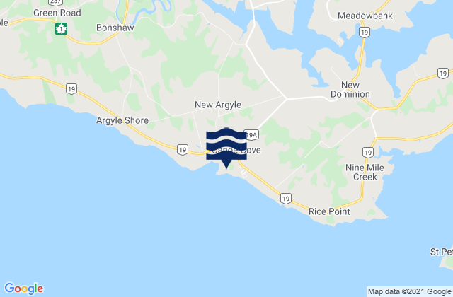 Canoe Cove, Canadaの潮見表地図