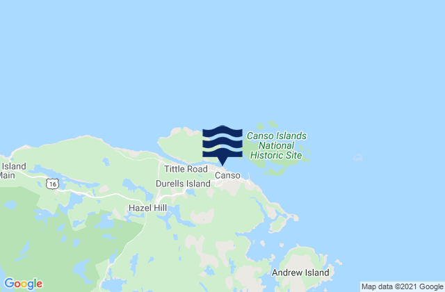 Canso Harbour, Canadaの潮見表地図