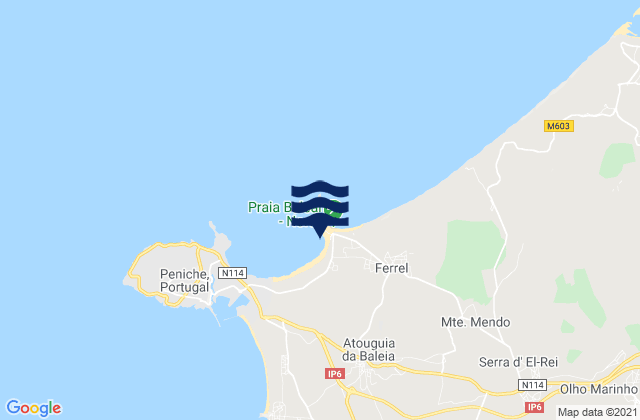 Cantinho Da Baia, Portugalの潮見表地図
