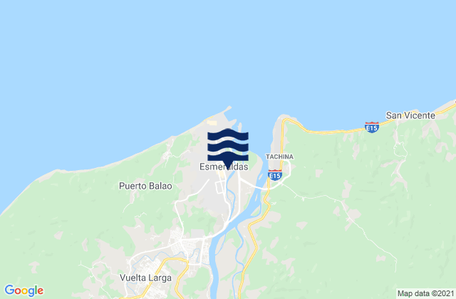 Cantón Esmeraldas, Ecuadorの潮見表地図