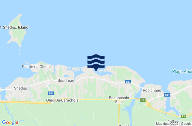 Cap Bimet, Canadaの潮見表地図
