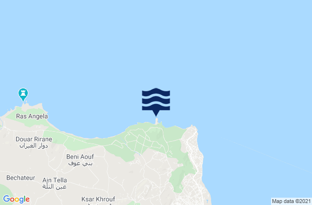 Cap Blanc, Tunisiaの潮見表地図