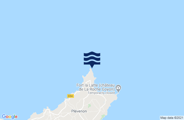 Cap Fréhel, Franceの潮見表地図