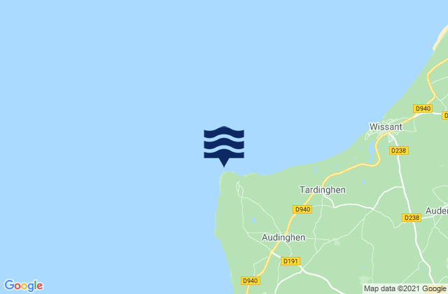 Cap Gris-Nez, Franceの潮見表地図