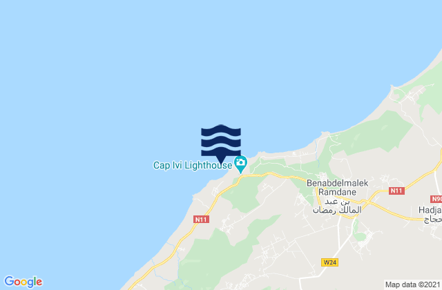 Cap Ivi, Algeriaの潮見表地図