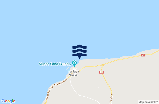 Cap Juby, Moroccoの潮見表地図