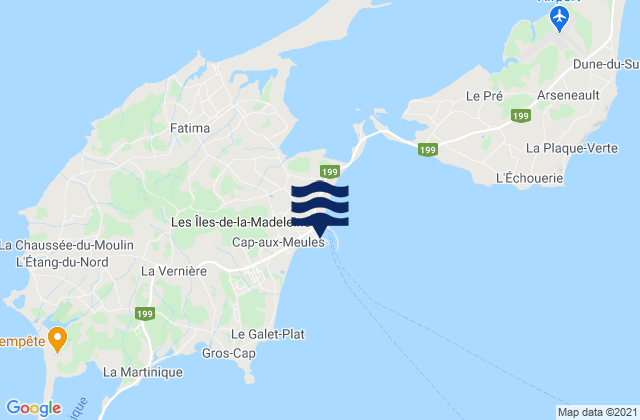 Cap aux Meules, Canadaの潮見表地図