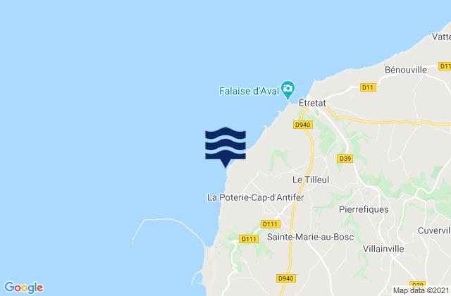 Cap d'Antifer, Franceの潮見表地図