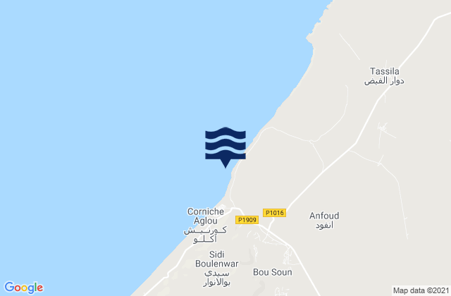Cap d’Aglou, Moroccoの潮見表地図