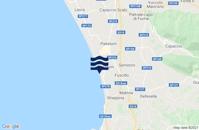 Capaccio, Italyの潮見表地図