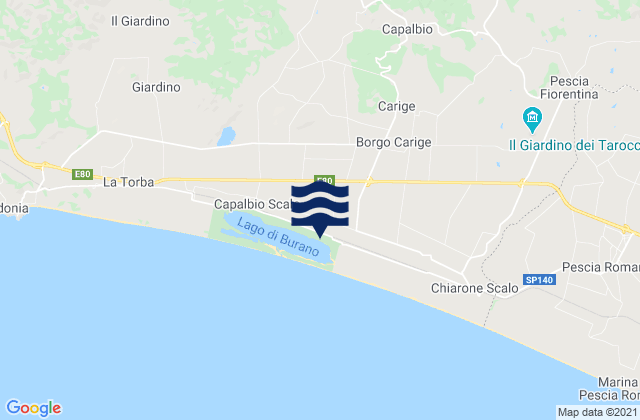 Capalbio, Italyの潮見表地図