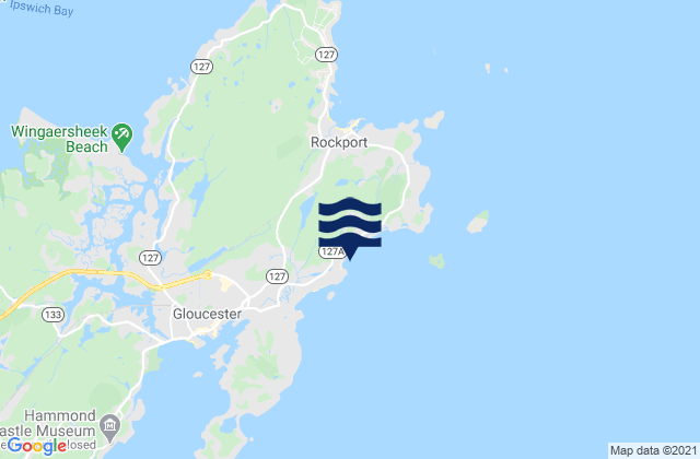 Cape Ann, United Statesの潮見表地図