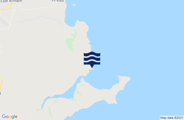 Cape Arnhem, Australiaの潮見表地図