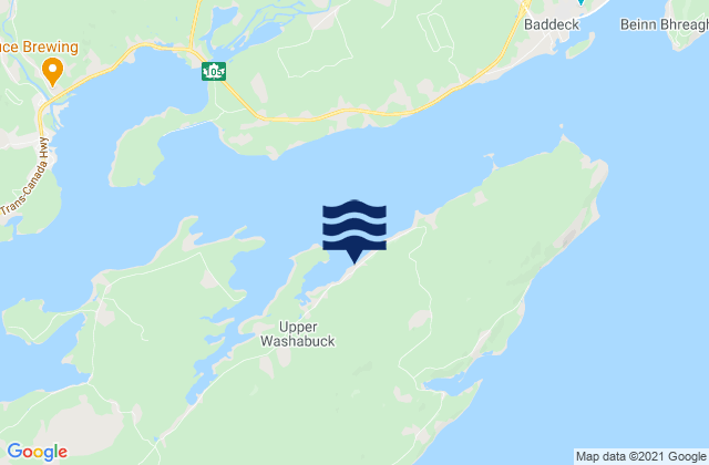 Cape Breton Island, Canadaの潮見表地図