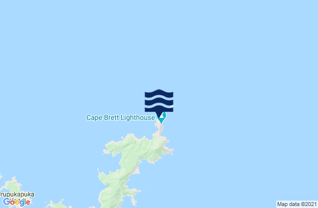 Cape Brett, New Zealandの潮見表地図