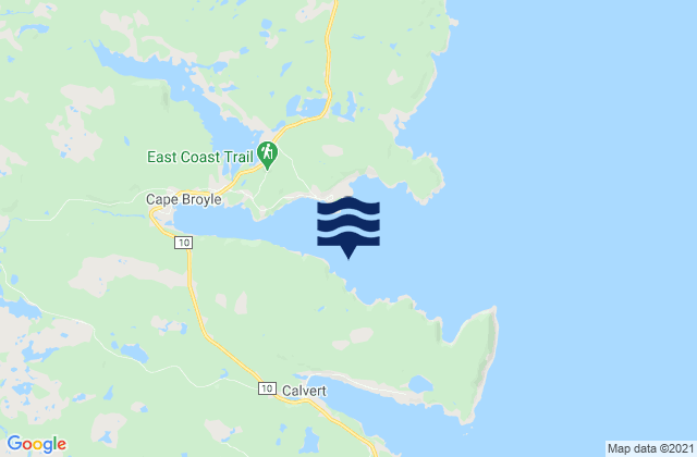 Cape Broyle Harbour, Canadaの潮見表地図