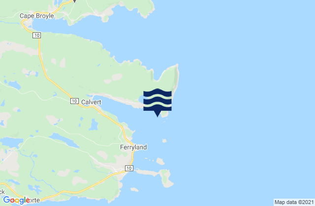 Cape Broyle, Canadaの潮見表地図