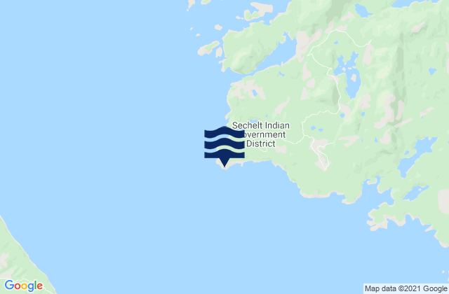 Cape Cockburn, Canadaの潮見表地図