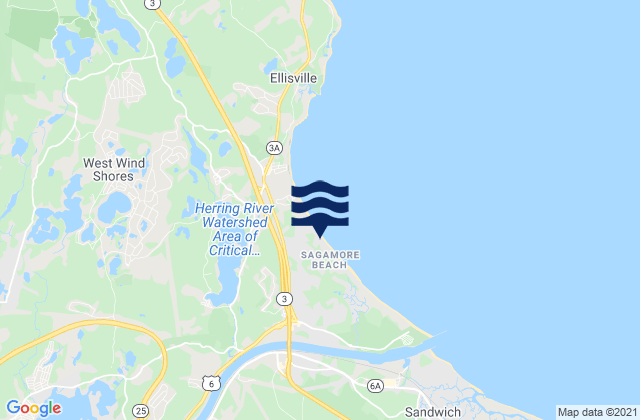 Cape Cod Canal Bournedale (Sta 200), United Statesの潮見表地図