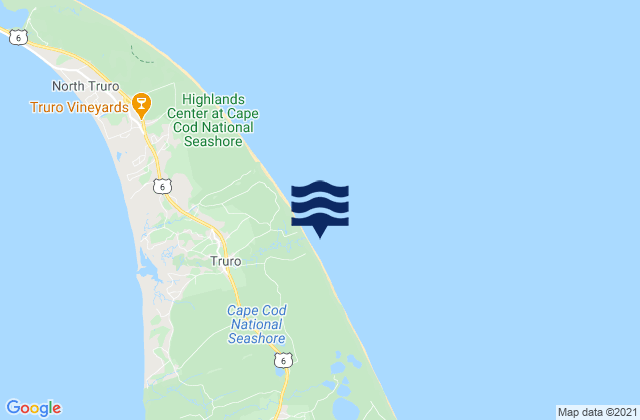 Cape Cod Lighthouse, United Statesの潮見表地図
