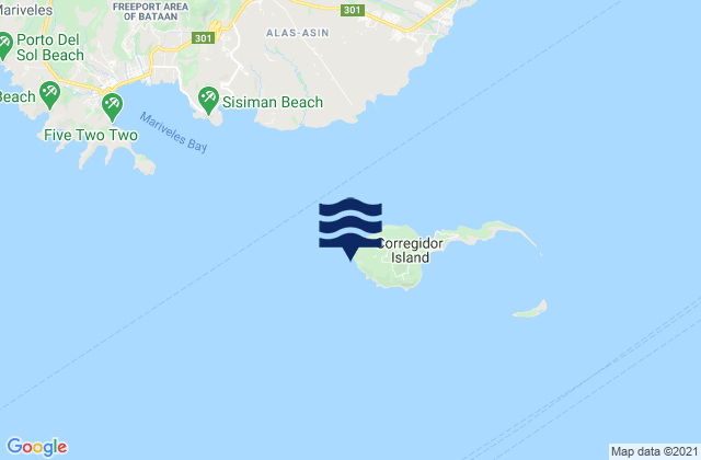 Cape Corregidor, Philippinesの潮見表地図