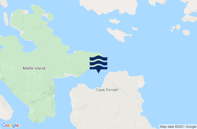 Cape Dorset Harbour, Canadaの潮見表地図