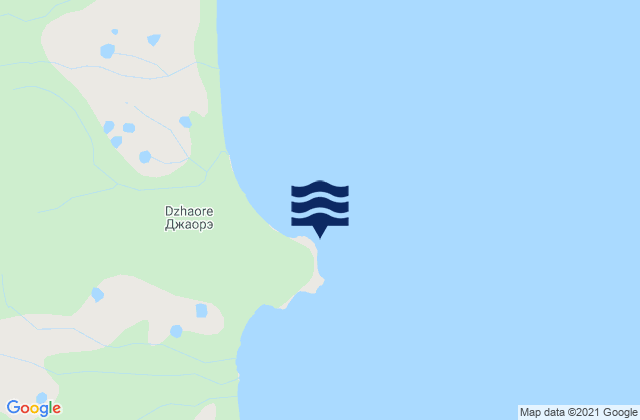 Cape Dzhaore, Russiaの潮見表地図