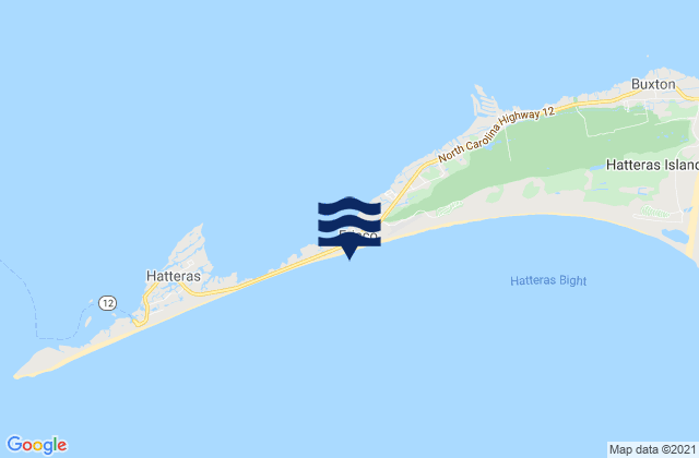 Cape Hatteras (fishing pier), United Statesの潮見表地図