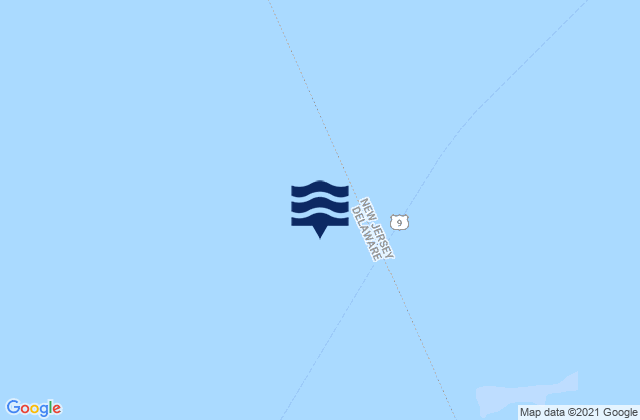 Cape Henlopen 5 miles north of, United Statesの潮見表地図