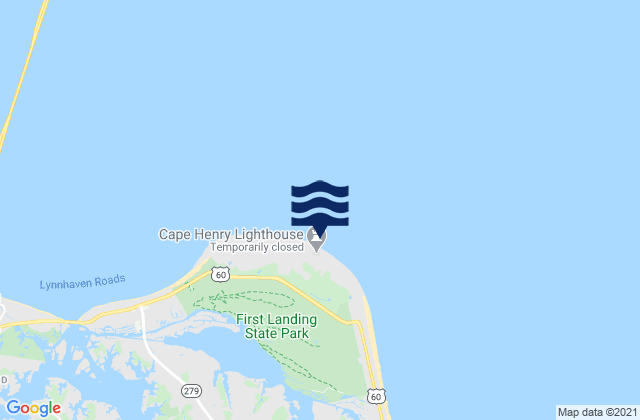 Cape Henry, United Statesの潮見表地図