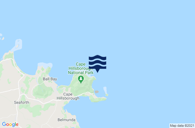 Cape Hillsborough, Australiaの潮見表地図