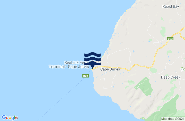 Cape Jervis Port, Australiaの潮見表地図