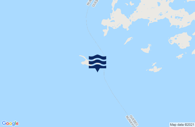 Cape Jones Island, Canadaの潮見表地図