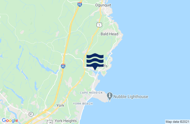 Cape Neddick, United Statesの潮見表地図