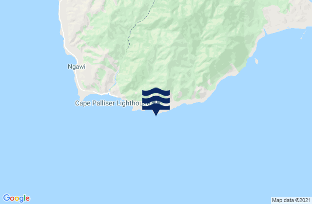 Cape Palliser, New Zealandの潮見表地図