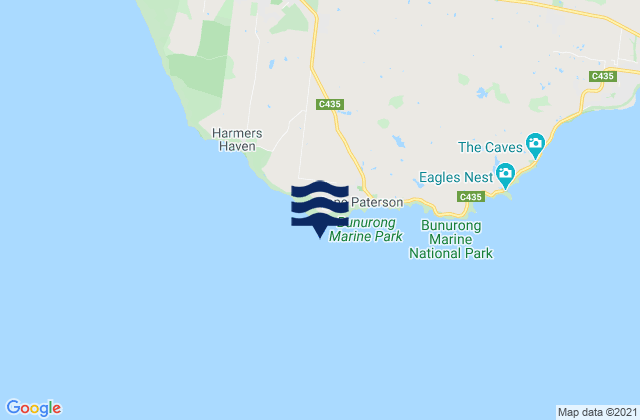 Cape Paterson, Australiaの潮見表地図