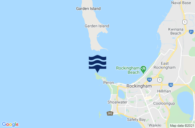 Cape Peron, Australiaの潮見表地図