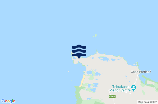 Cape Portland, Australiaの潮見表地図