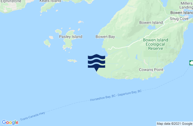 Cape Roger Curtis, Canadaの潮見表地図