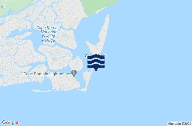 Cape Romain, United Statesの潮見表地図