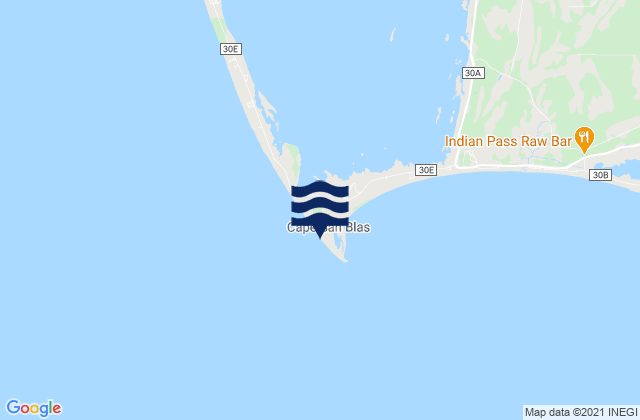 Cape San Blas, United Statesの潮見表地図