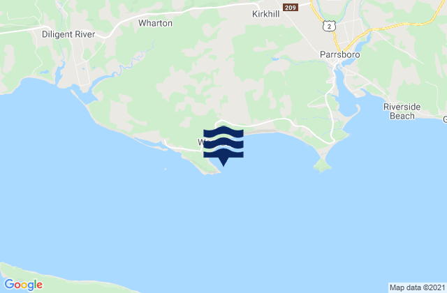 Cape Sharp, Canadaの潮見表地図