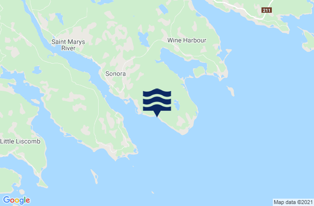 Cape St. Marys, Canadaの潮見表地図