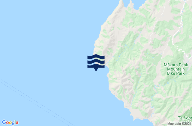 Cape Terawhiti - Oteranga Bay, New Zealandの潮見表地図