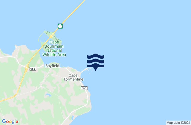 Cape Tormentine, Canadaの潮見表地図