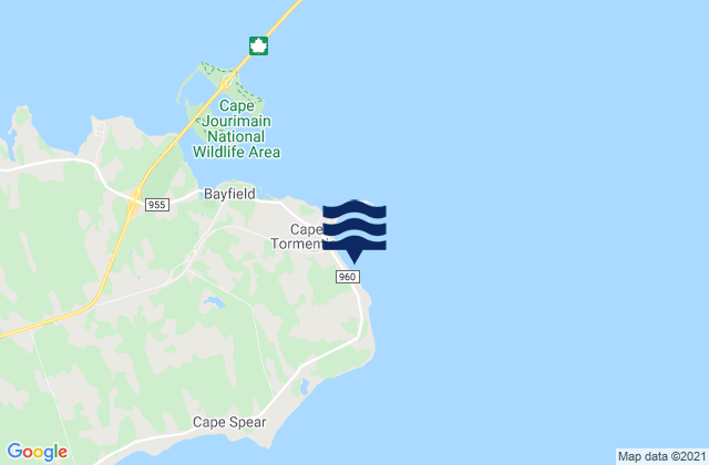 Cape Tormentine, Canadaの潮見表地図