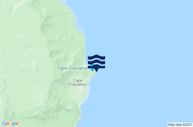 Cape Tribulation, Australiaの潮見表地図