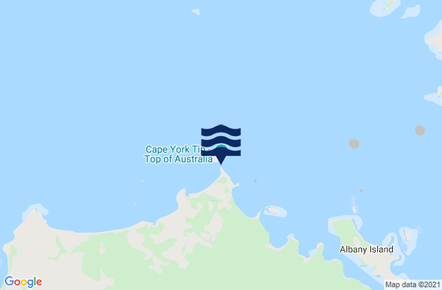 Cape York, Australiaの潮見表地図